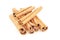 A set of cinnamon, canella sticks.
