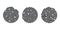 Set of Circle Fingerprint icons design for application. Finger print flat scan. Vector illustration isolated on white background