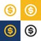 Set of circle money icons, vector illustration design