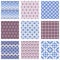 Set of circle seamless patterns