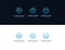 Set Of Circle Tech Logo . Modern Circle Technology logo simple tech design. Vector creative abstract circle round flow shape moder