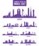 Set of Cities in Middle East Famous Buildings