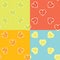 Set of citrus seamless pattern.Fruit background