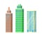 Set of City Buildings Icons Vector Illustration