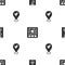 Set City map navigation, Gps device with and Location check mark on seamless pattern. Vector