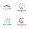 Set of City Pulse Logo Vector Industrial symbol icon design illustration, Emblem, Design Concept, Creative Symbol, Icon