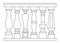 Set of classic balusters