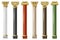 Set of classic marble columns