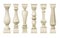 Set of classic old marble balusters