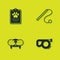 Set Clinical record pet, Retractable leash, Cat tooth and Pet cat toy icon. Vector