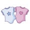 set of clothes baby isolated icon