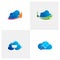 Set of Cloud Clean logo vector template, Creative Clean logo design concepts