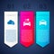 Set Cloud mail server, Car rental and Taxi car. Business infographic template. Vector