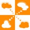 Set of Cloud Shape Speech Bubbles