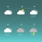 Set of cloud weather infographic. modern and clean with infographic