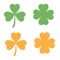 Set of clove leaf . Vector.