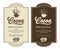 Set of cocoa labels