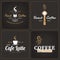 Set of coffee shop badges and labels