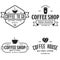 Set of Coffee shop logotype templates. Coffee related emblems labels badges signs. Coffee to go