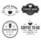 Set of Coffee shop logotype templates. Coffee related emblems labels badges signs. Coffee to go