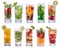 Set collection and compilation of infused water