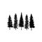 Set Collection Conifer Cedar Coniferous Cypress Pine Evergreen Fir Hemlock Spruce Larch Pinus tree forest illustration Logo design