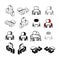 Set of Collection modern vector. Communicate people icon multi t