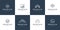 Set collection mountain logo design simple linear vector modern concept, financial, accounting, business, travel and other