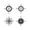 Set collection Premium compass vector black logo icon design