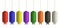 Set collection of various red green yellow blue violet orange black white chinese lantern lampion isolate on white background.