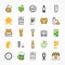Set of color beer icons.