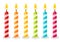 Set of color Birthday candles