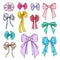 Set of color bows for the design