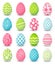 Set of color Easter eggs