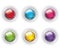 Set of color glass buttons