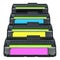 Set of color laser toner cartridges, 3D rendering