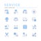 Set color line icons of services