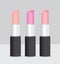 Set of color lipsticks vector illustration, cosmetics, beauty, makeup, lip, glossy, web icon, cartoon