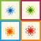 Set color molecule creative design pattern eps