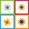 Set color molecule creative design pattern eps