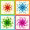 Set color molecule creative design pattern eps