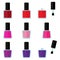 Set of color nail polishes
