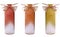 Set of color orange vases bottle on white