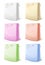 Set of color paper shopping bags