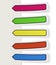 Set of color self-adhesive bookmarks, sticker notes, labels with rounded corners