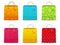 Set of color shopping bags