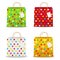 Set of color shopping bags