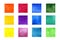 Set of color watercolor squares
