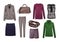 Set of color women clothes