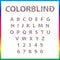 Set of Colorblind Style Font in Vector. Fresh trendy colors.